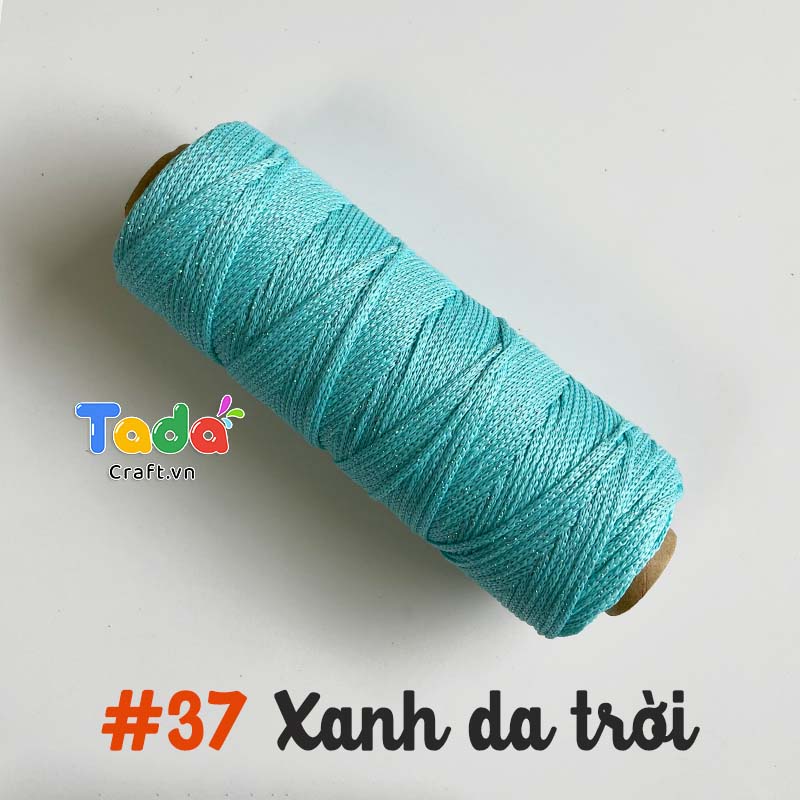 Sợi dệt ống kim tuyến tròn 2mm 125g | Tada Craft