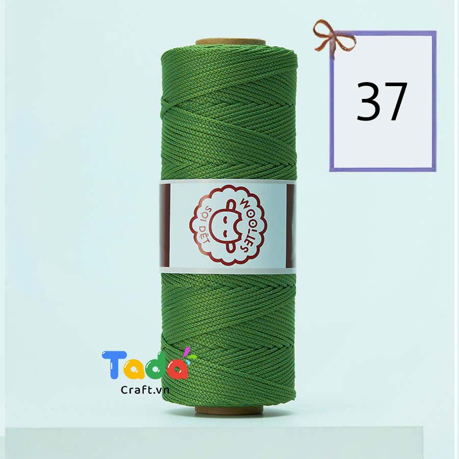 Sợi dệt trơn con cừu Woolies 2mm | Tada Craft
