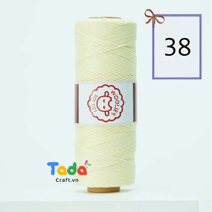 Sợi dệt trơn con cừu Woolies 2mm | Tada Craft