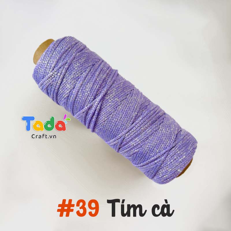 Sợi dệt ống kim tuyến tròn 2mm 125g | Tada Craft