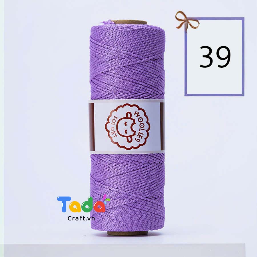 Sợi dệt trơn con cừu Woolies 2mm | Tada Craft