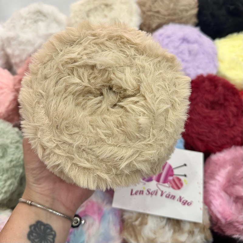 Len lông thỏ loang 100g | Tada Craft