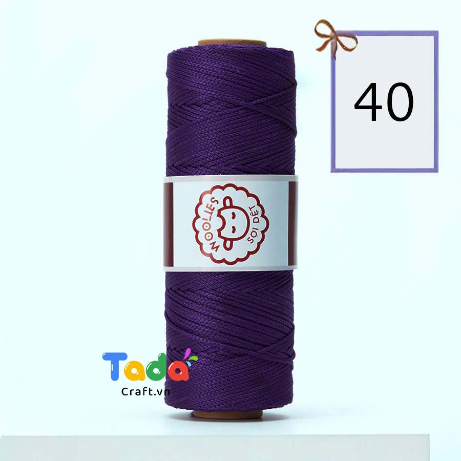 Sợi dệt trơn con cừu Woolies 2mm | Tada Craft