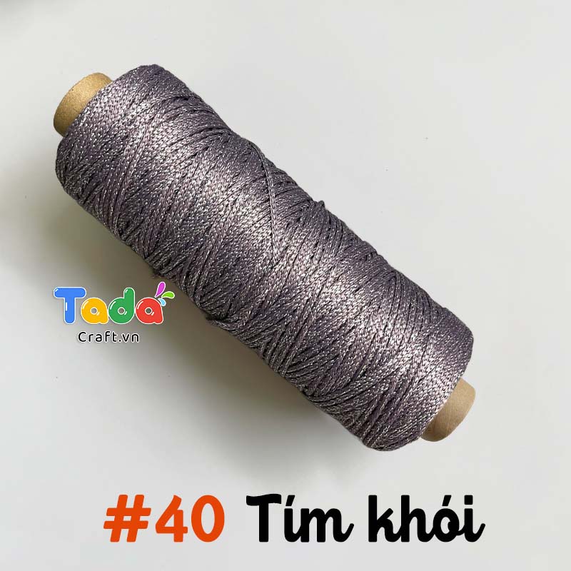 Sợi dệt ống kim tuyến tròn 2mm 125g | Tada Craft
