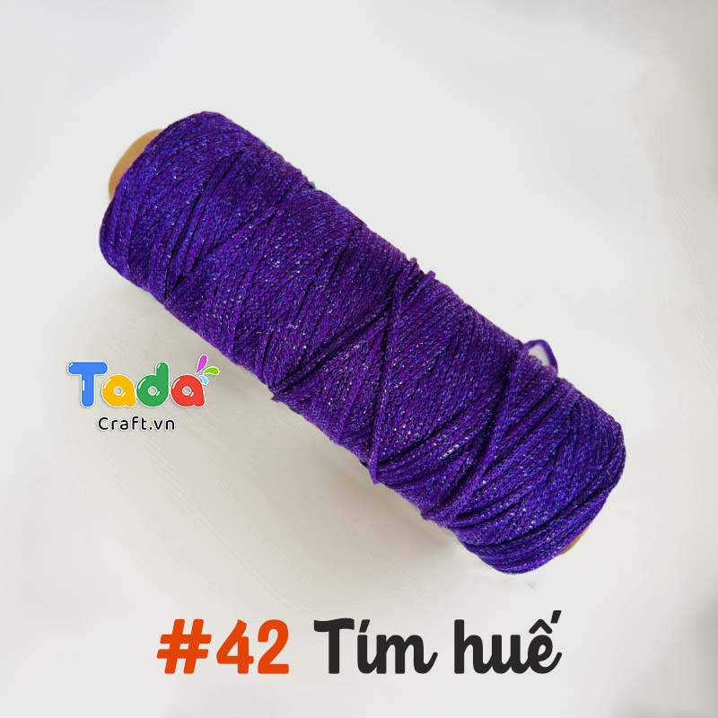 Sợi dệt ống kim tuyến tròn 2mm 125g | Tada Craft