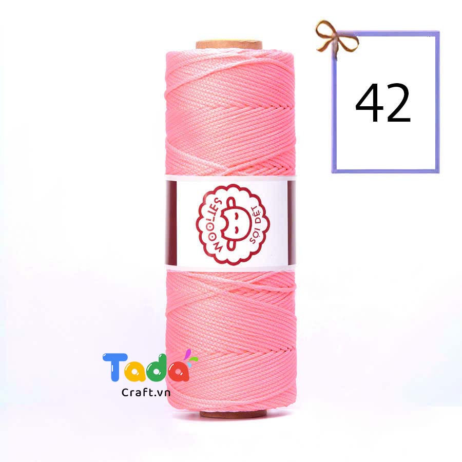 Sợi dệt trơn con cừu Woolies 2mm | Tada Craft