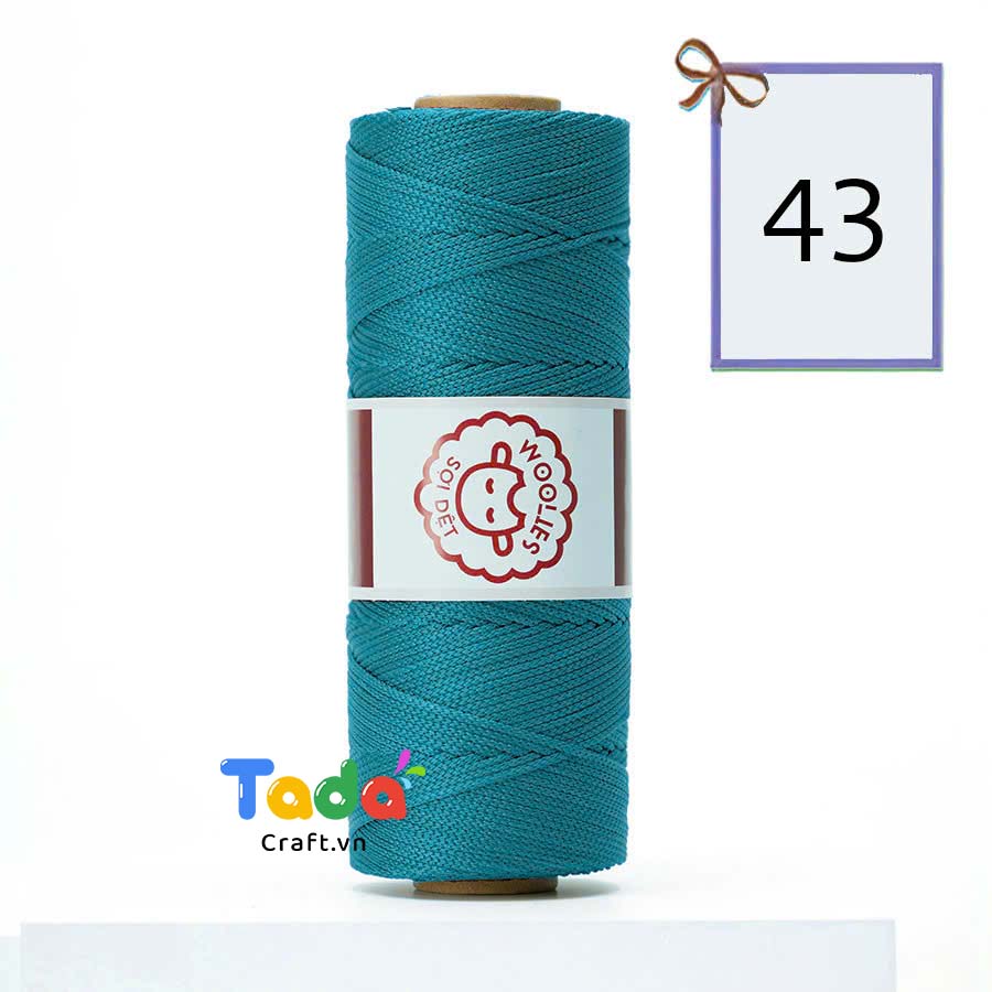 Sợi dệt trơn con cừu Woolies 2mm | Tada Craft