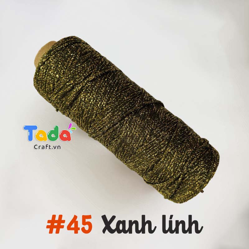 Sợi dệt ống kim tuyến tròn 2mm 125g | Tada Craft