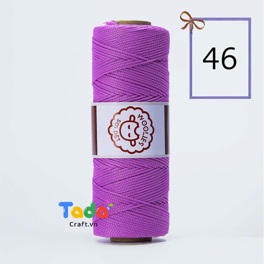 Sợi dệt trơn con cừu Woolies 2mm | Tada Craft