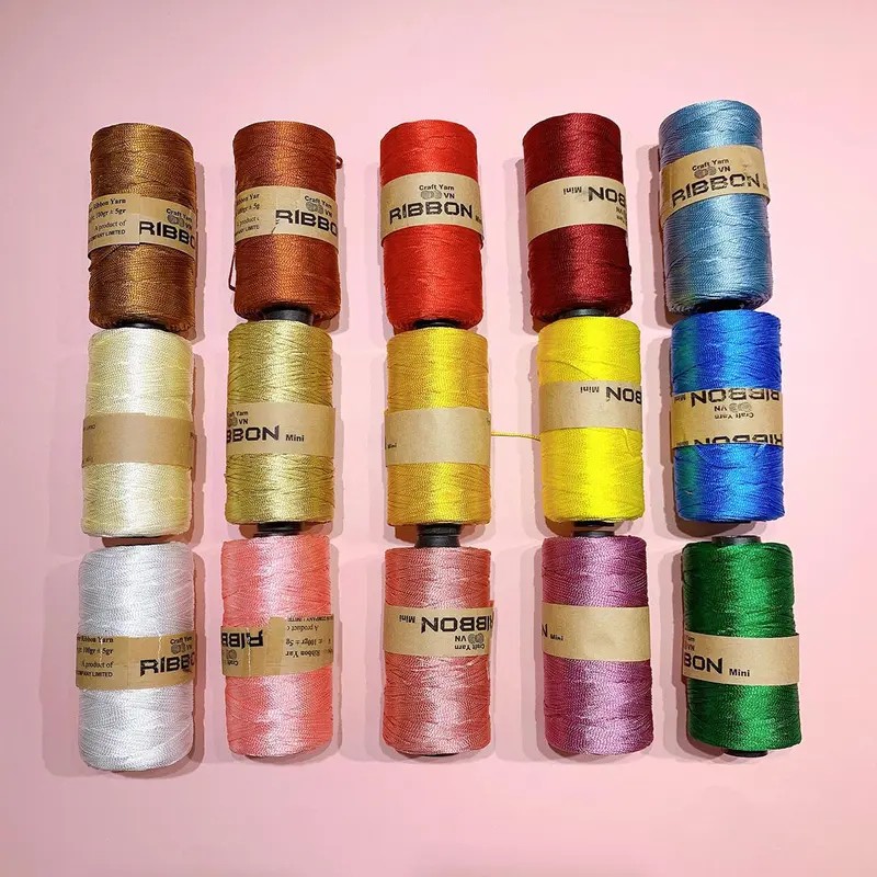 Sợi Ribbon mini 2mm Craft Yarn | Tada Craft