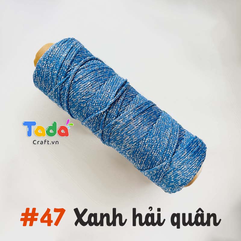 Sợi dệt ống kim tuyến tròn 2mm 125g | Tada Craft