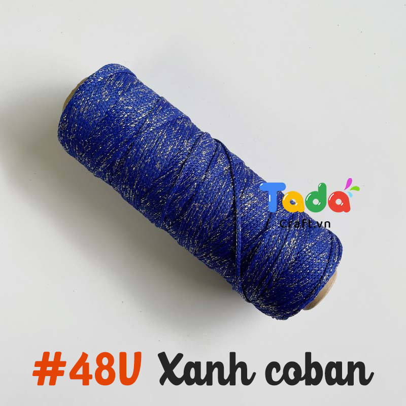 Sợi dệt ống kim tuyến tròn 2mm 125g | Tada Craft