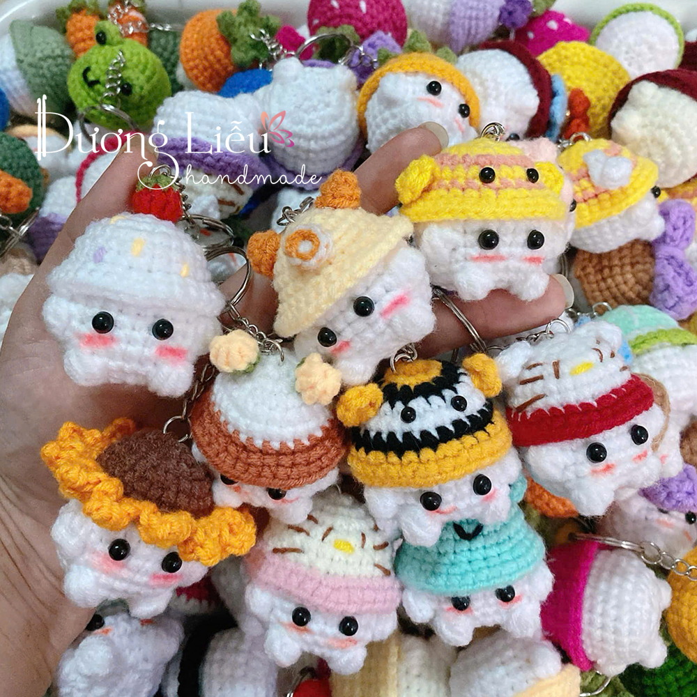 Móc khóa bé nấm handmade