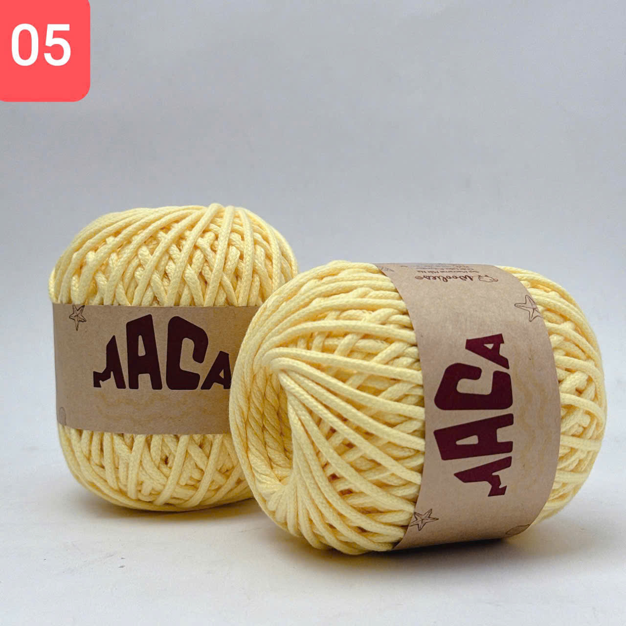 Sợi Maca trơn 3mm Woolies 200g | Tada Craft