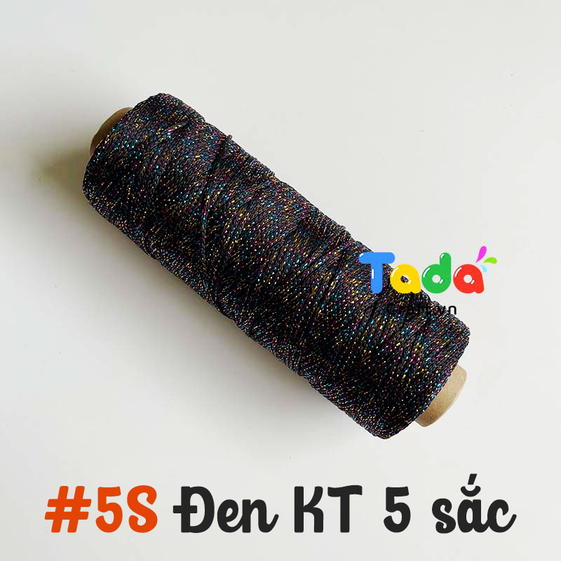 Sợi dệt ống kim tuyến tròn 2mm 125g | Tada Craft