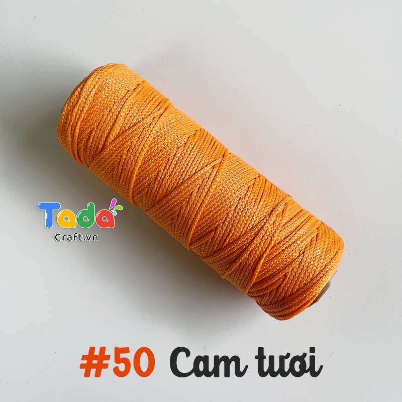 Sợi dệt ống kim tuyến tròn 2mm 125g | Tada Craft