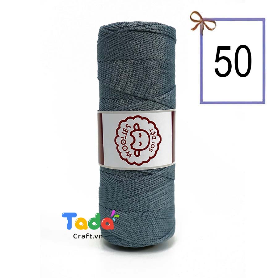 Sợi dệt trơn con cừu Woolies 2mm | Tada Craft