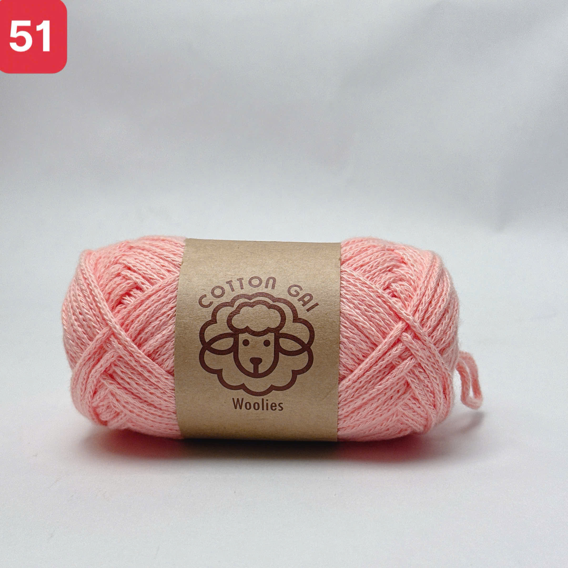 Sợi Cotton Gai 3mm Woolies 100g | Tada Craft