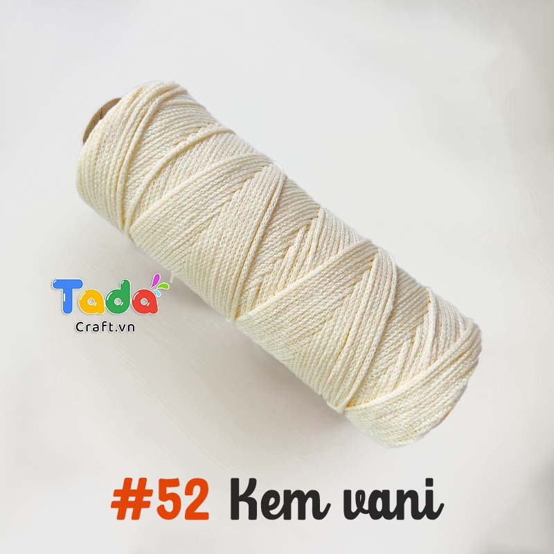 Sợi dệt ống kim tuyến tròn 2mm 125g | Tada Craft