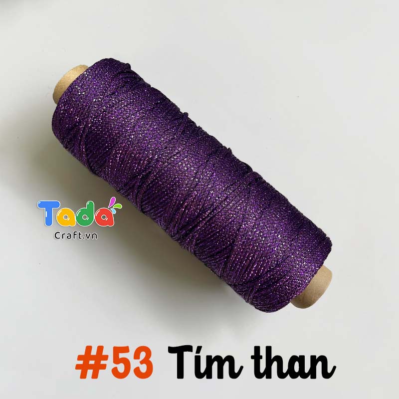 Sợi dệt ống kim tuyến tròn 2mm 125g | Tada Craft