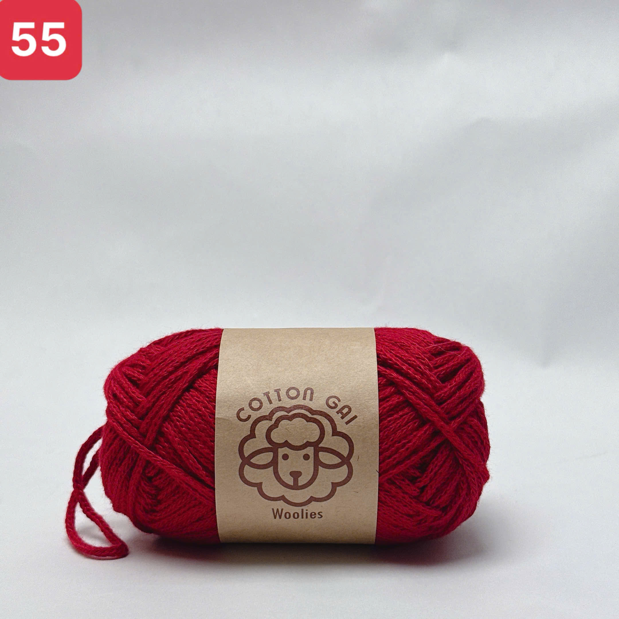Sợi Cotton Gai 3mm Woolies 100g | Tada Craft