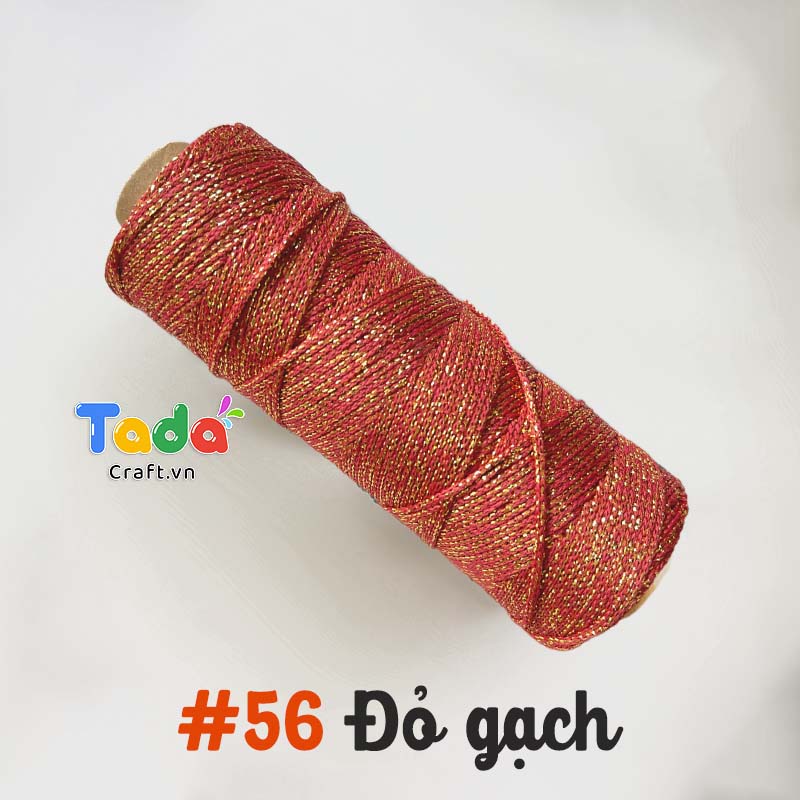 Sợi dệt ống kim tuyến tròn 2mm 125g | Tada Craft