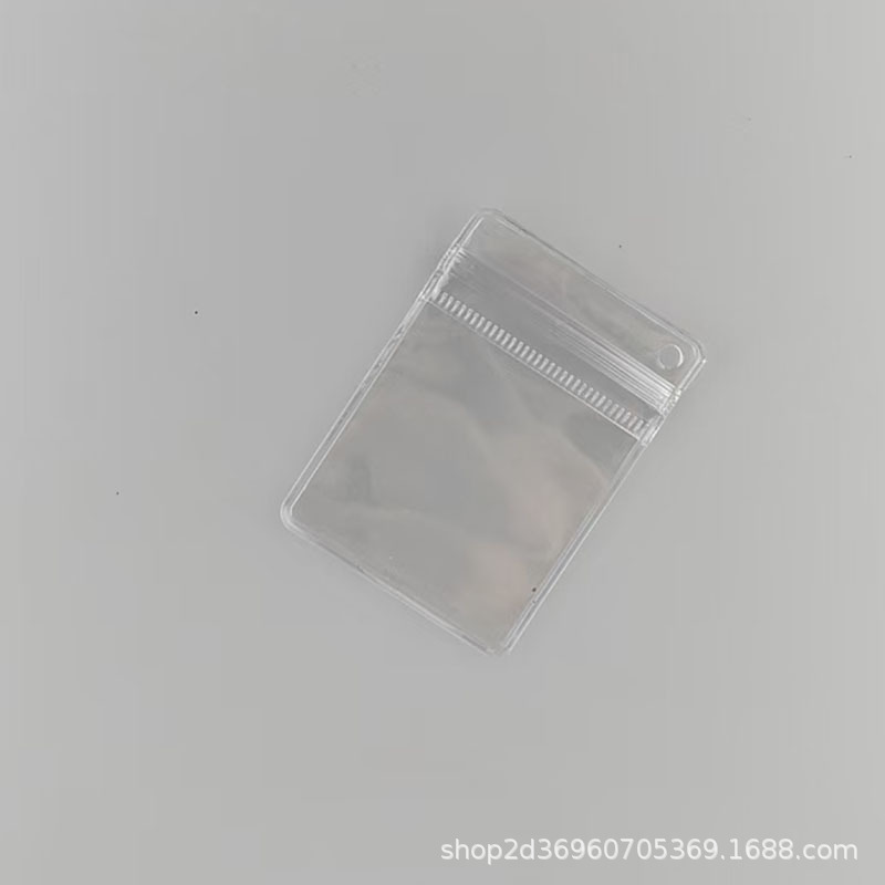 Túi khóa Zip PVC hình chữ nhật có lỗ treo lệch bên hông | Tada Craft