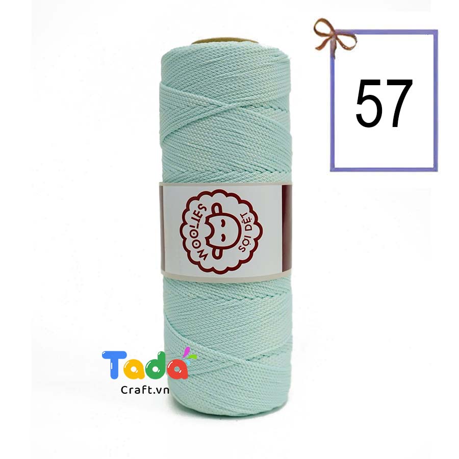 Sợi dệt trơn con cừu Woolies 2mm | Tada Craft