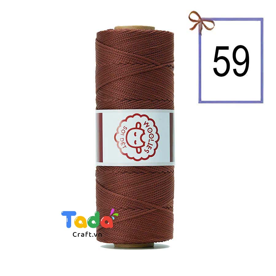 Sợi dệt trơn con cừu Woolies 2mm | Tada Craft