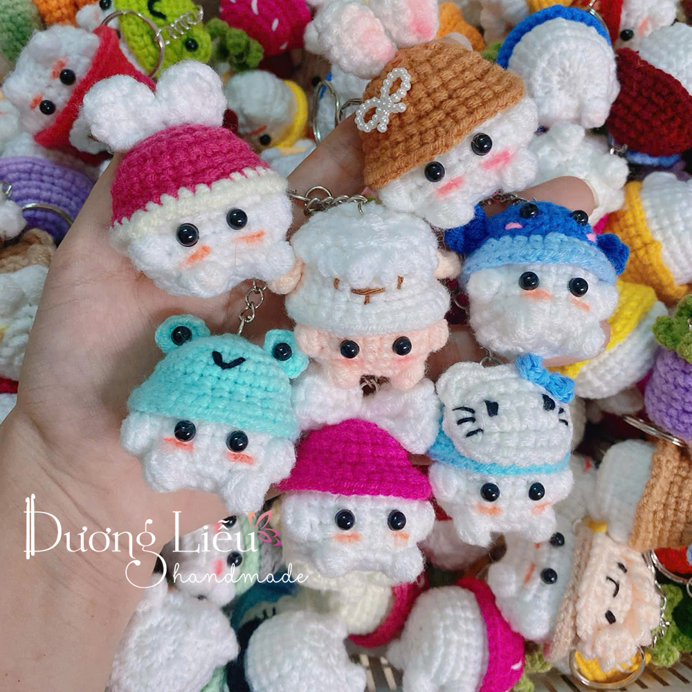 Móc khóa bé nấm handmade