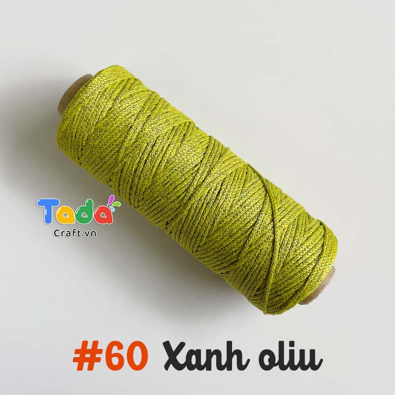 Sợi dệt ống kim tuyến tròn 2mm 125g | Tada Craft