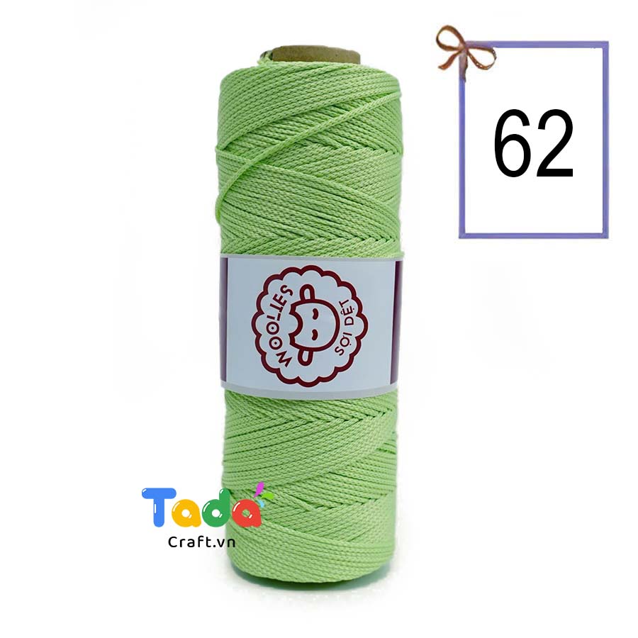 Sợi dệt trơn con cừu Woolies 2mm | Tada Craft