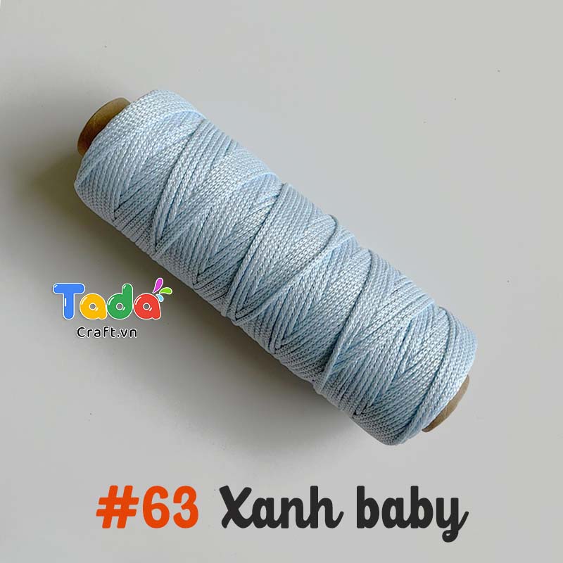 Sợi dệt ống kim tuyến tròn 2mm 125g | Tada Craft