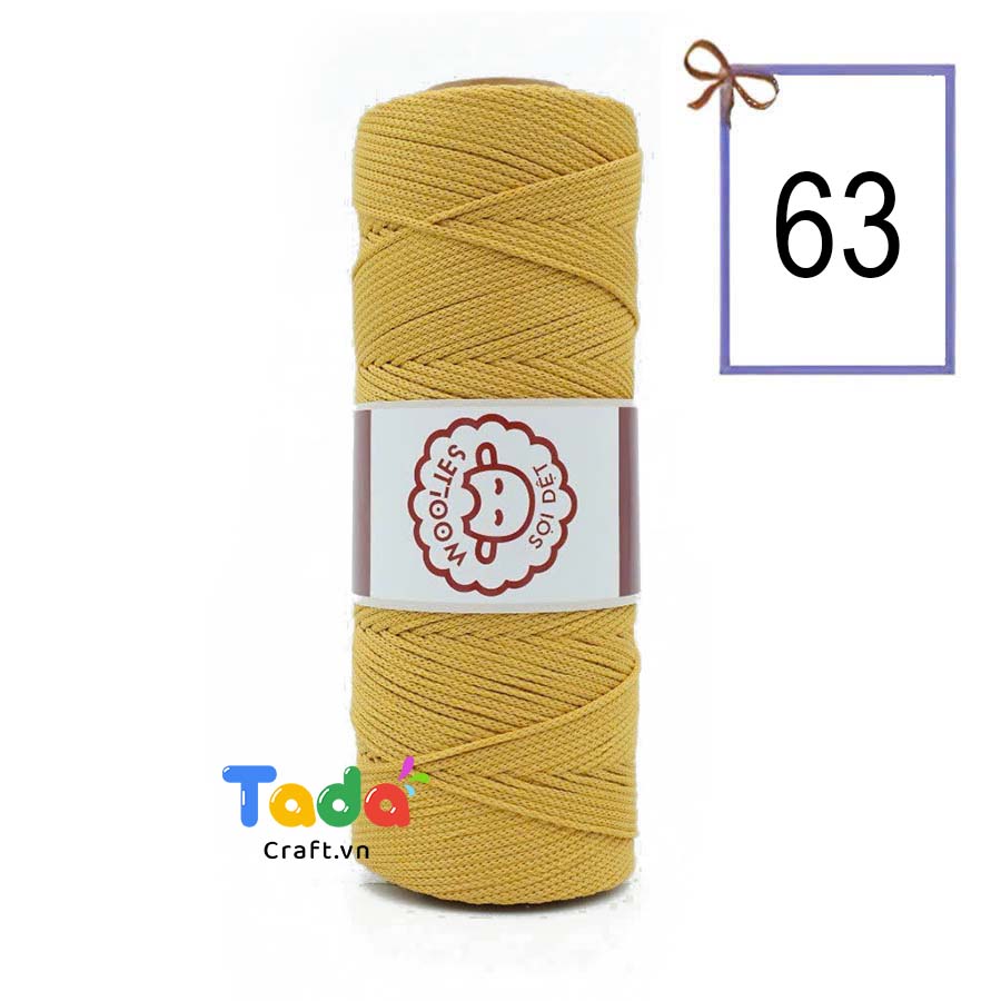 Sợi dệt trơn con cừu Woolies 2mm | Tada Craft