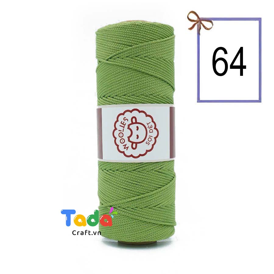 Sợi dệt trơn con cừu Woolies 2mm | Tada Craft