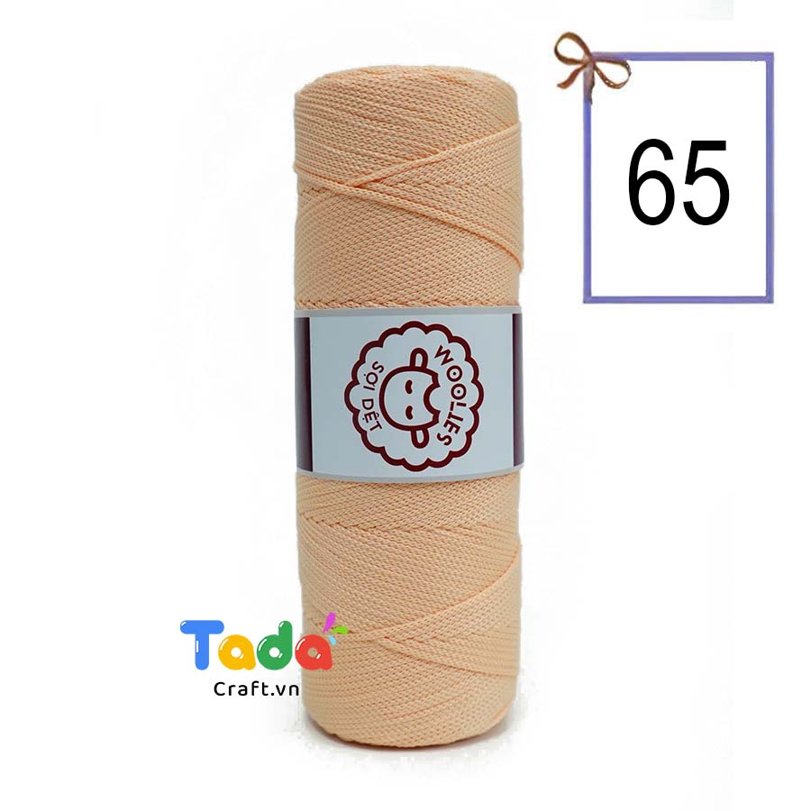 Sợi dệt trơn con cừu Woolies 2mm | Tada Craft