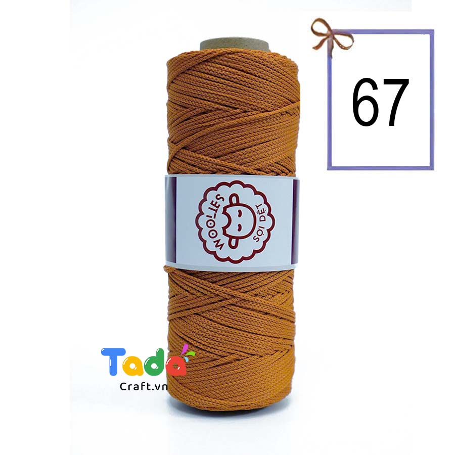 Sợi dệt trơn con cừu Woolies 2mm | Tada Craft