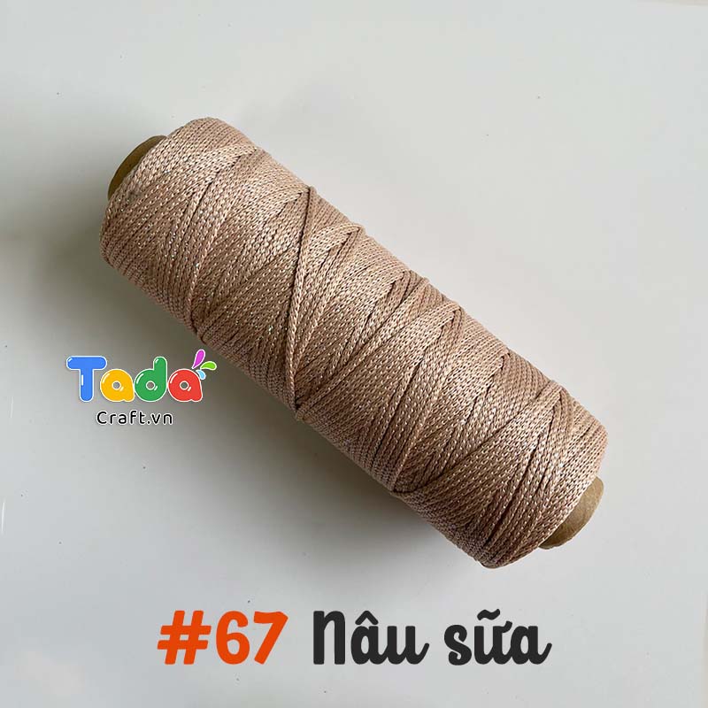 Sợi dệt ống kim tuyến tròn 2mm 125g | Tada Craft