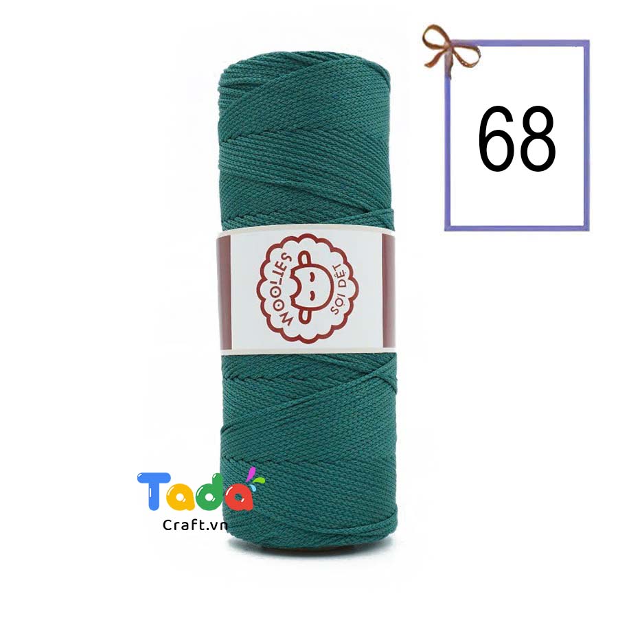 Sợi dệt trơn con cừu Woolies 2mm | Tada Craft