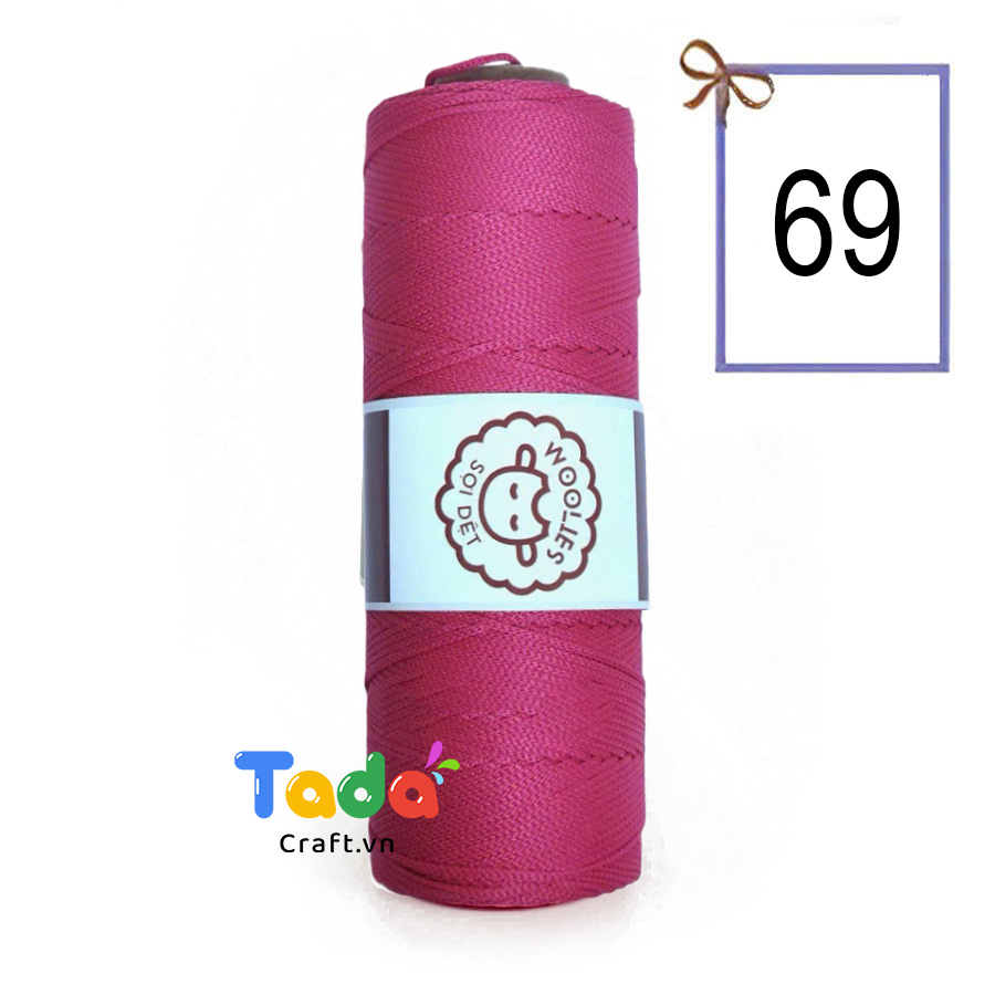 Sợi dệt trơn con cừu Woolies 2mm | Tada Craft