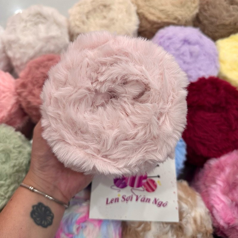 Len lông thỏ loang 100g | Tada Craft