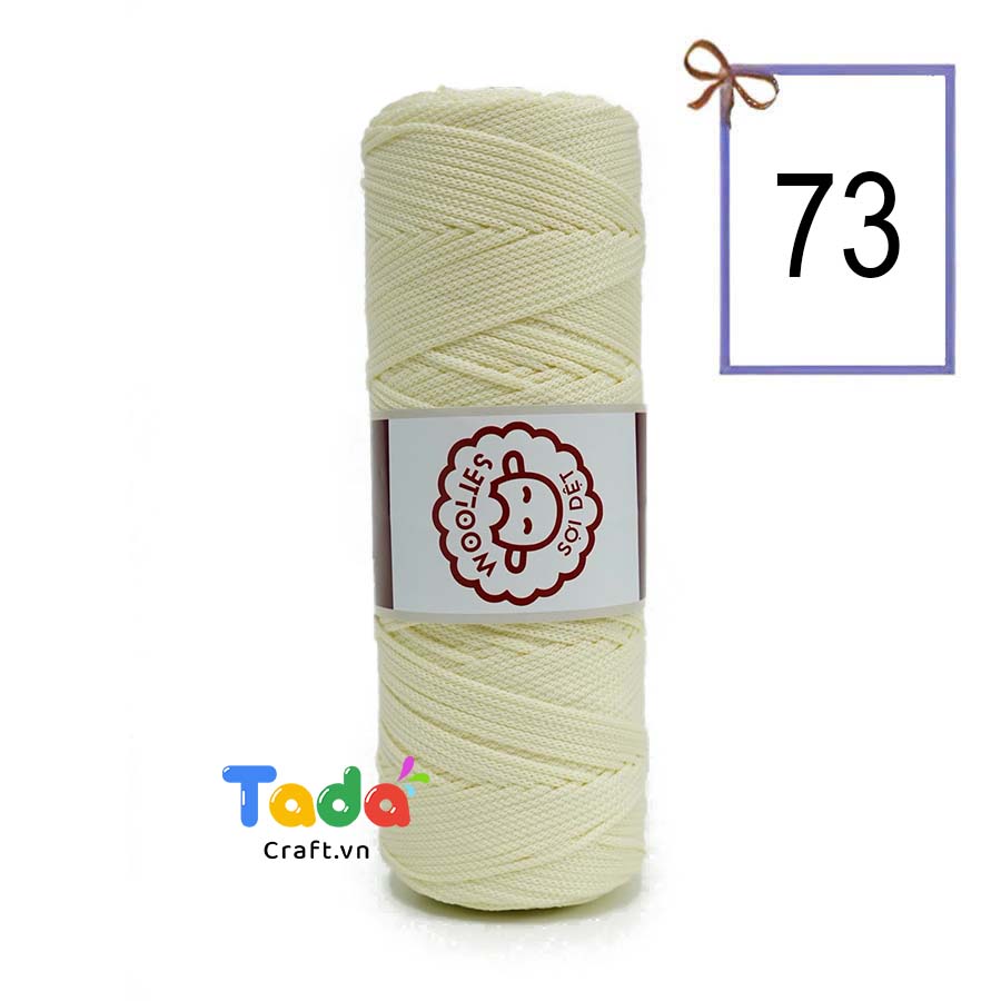 Sợi dệt trơn con cừu Woolies 2mm | Tada Craft