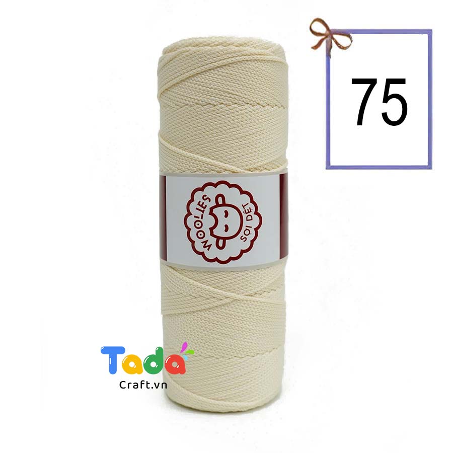 Sợi dệt trơn con cừu Woolies 2mm | Tada Craft