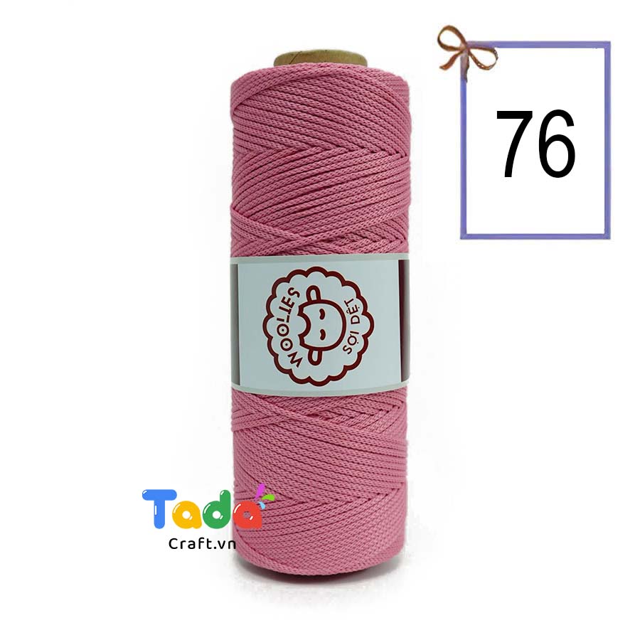 Sợi dệt trơn con cừu Woolies 2mm | Tada Craft