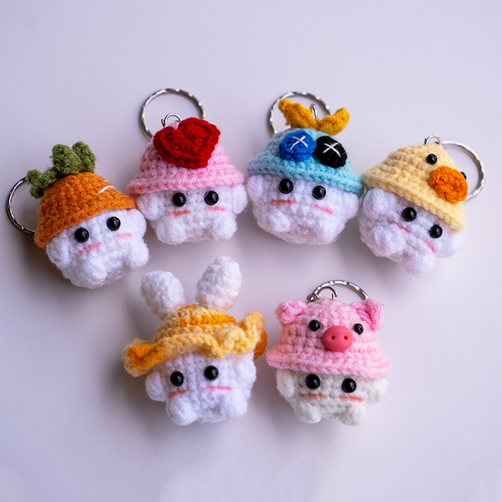 Móc khóa bé nấm handmade