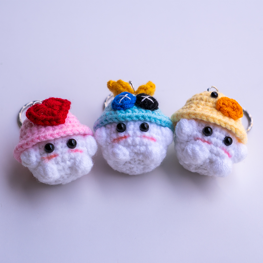 Móc khóa bé nấm handmade