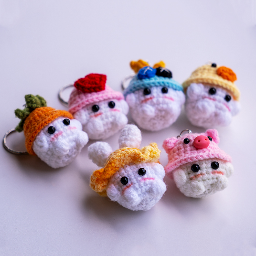 Móc khóa bé nấm handmade