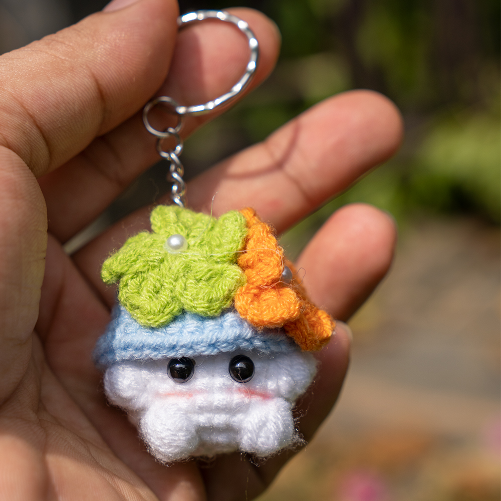 Móc khóa bé nấm handmade