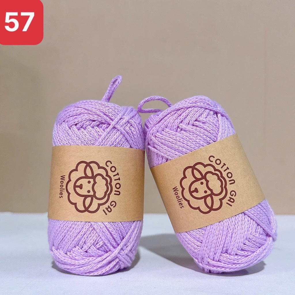 Sợi Cotton Gai 3mm Woolies 100g | Tada Craft