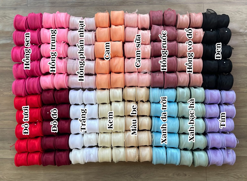 Cuộn ruy băng voan không lõi dài 5m | Tada Craft